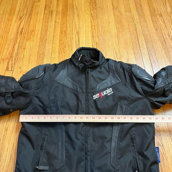 Sequoai Coat Mens Medium Motorcycle Armourded Off Road Motocross Black Padded - Picture 10 of 11